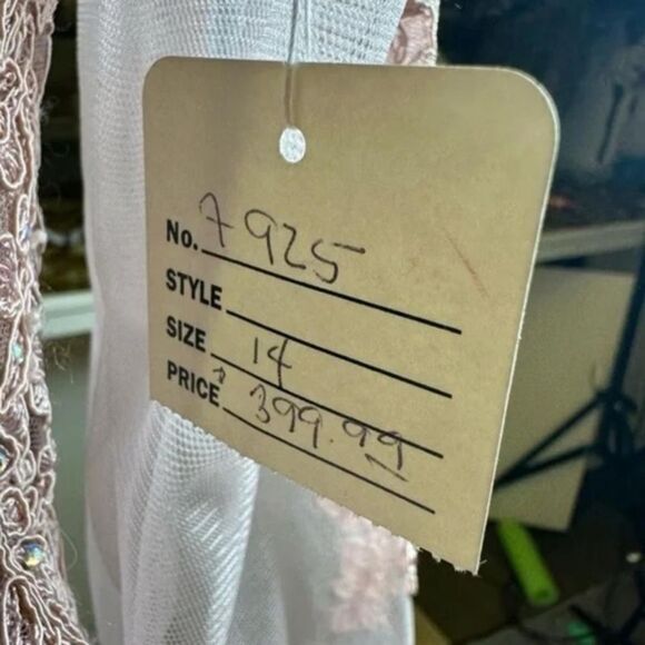 NWT LA Merchandise Pink Gown sz 14 - Picture 3 of 11